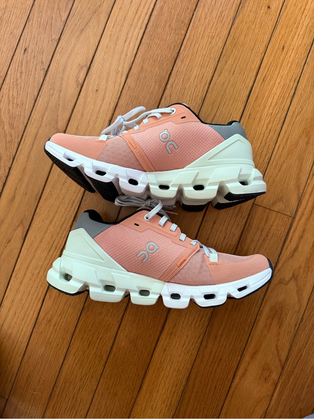 On Cloud Women's Athletic Running Shoes in Coral - Picture 5 of 7